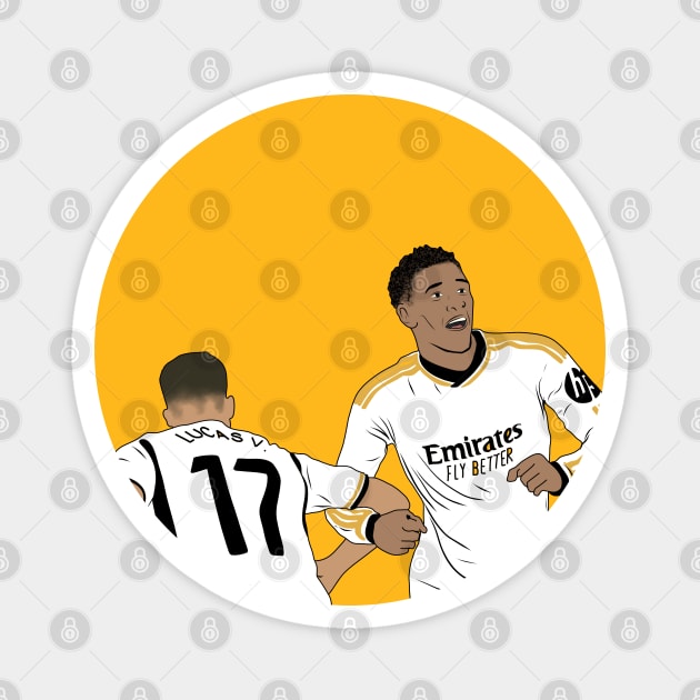 Jude Bellingham El Classico Dance Goal Celebration Madrid Magnet by Hevding